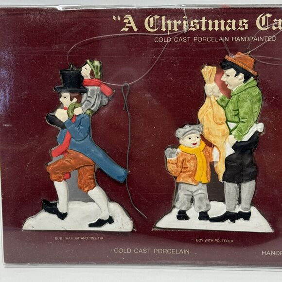 Dept 56 "A Christmas Carol" Cold Cast Porcelain Hand-painted Ornament Set Of 3 - Picture 2 of 6